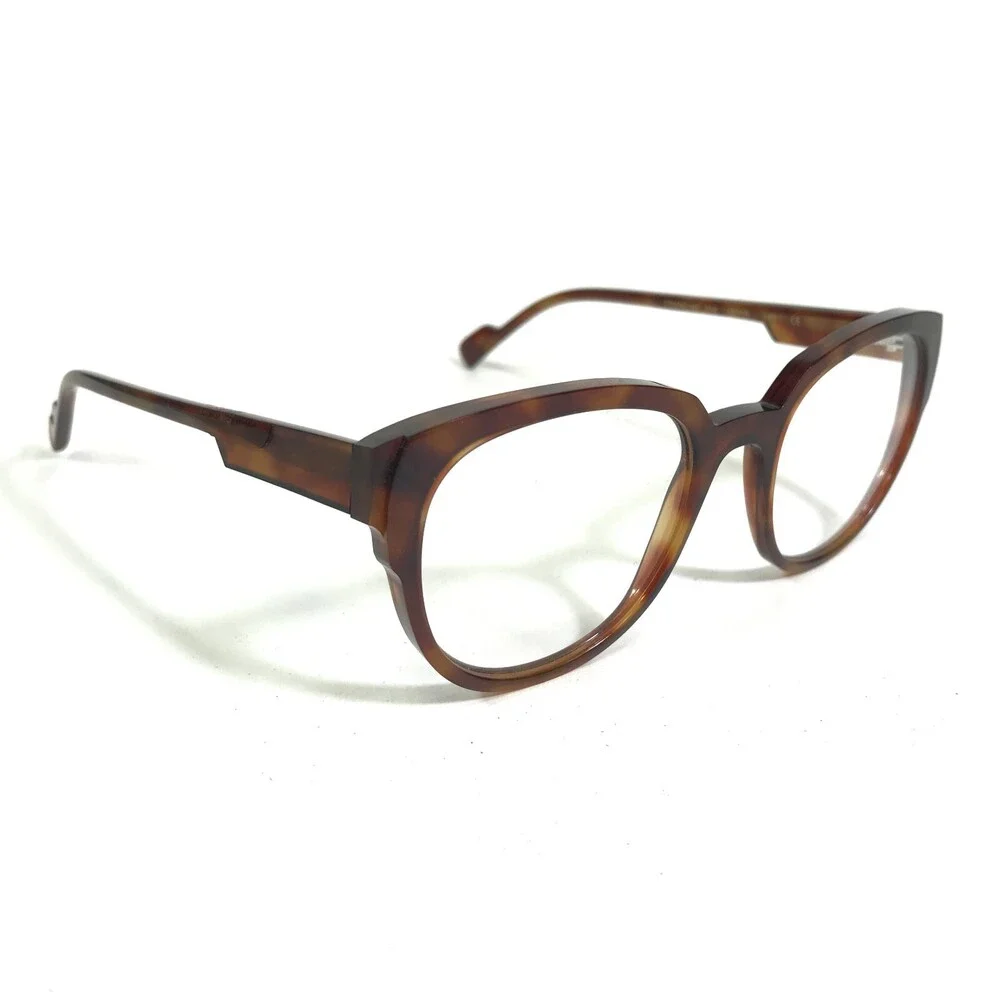 Caroline Abram Eyeglasses Frames FRANCINE 756 Brown Tortoise Cat Eye 48-19-140